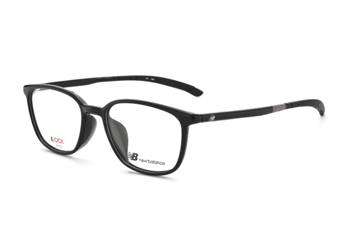 New Balance New Balance TR/Memory Plastic Irregular Shape Eyeglass Frames Unisex Black