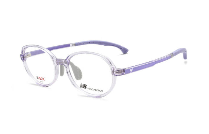 New Balance New Balance TR/Memory Plastic Oval Eyeglass Frames Unisex Purple