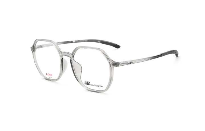 New Balance New Balance TR90 Irregular Shape Eyeglass Frames Kids' Transparent Gray