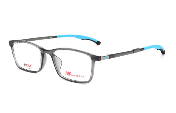 New Balance New Balance TR 90 Irregular Shape Eyeglass Frames Unisex Transparent Gray