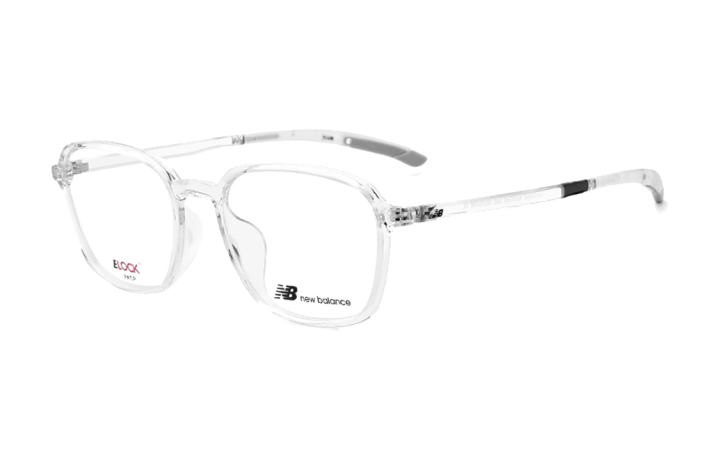 New Balance New Balance Grilamid TR90 Irregular Shape Eyeglass Frames Unisex Transparent
