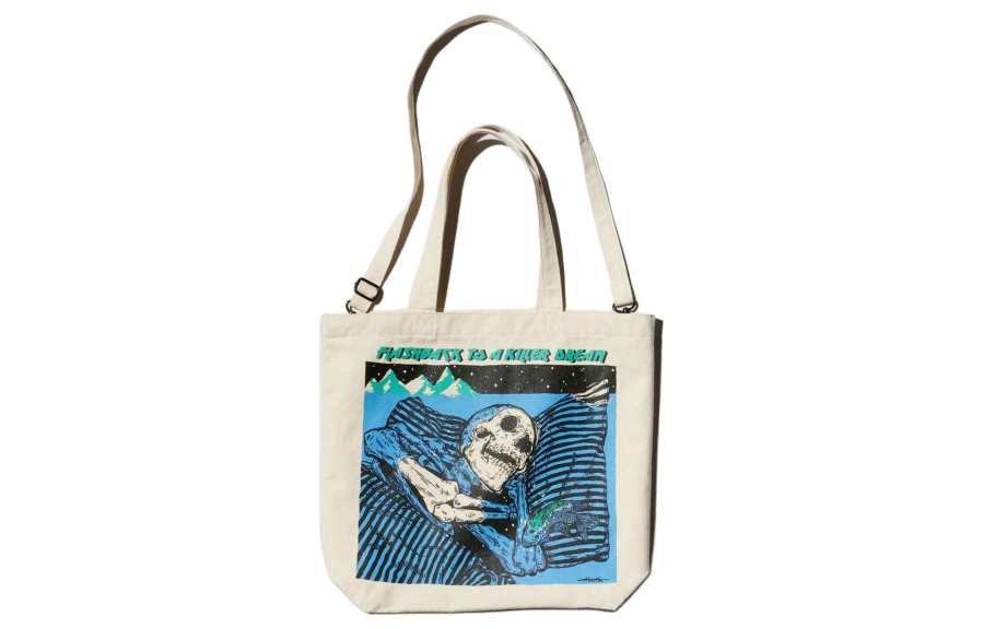 Beams × HIROTTON Collaboration Cotton One Shoulder Handbag Men's Natural & Blue