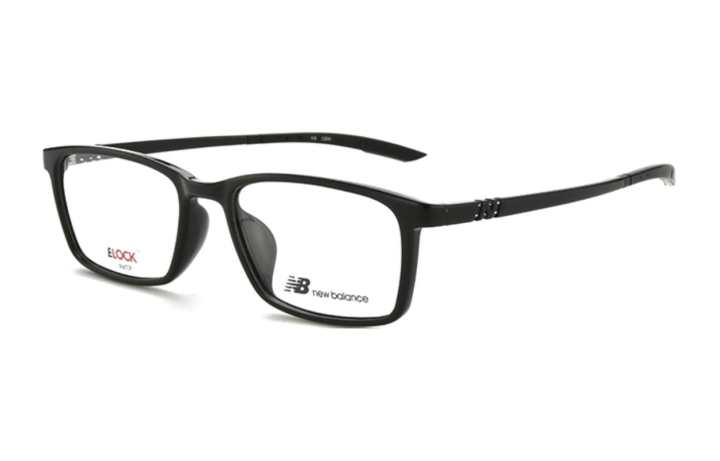 New Balance New Balance TR/Memory Plastic Rectangular Eyeglass Frames Unisex Black