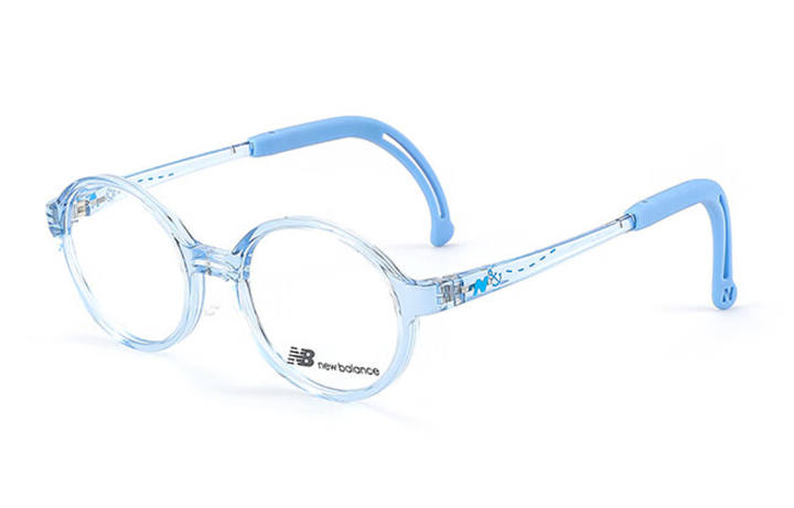 New Balance New Balance TR/Memory Plastic Oval Eyeglass Frames Kids' Blue