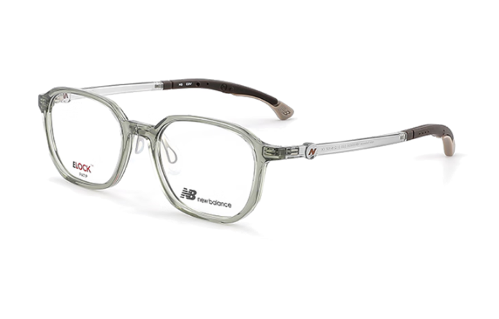 New Balance New Balance Letter Print Grilamid TR90 Irregular Shape Eyeglass Frames Kids' Gray