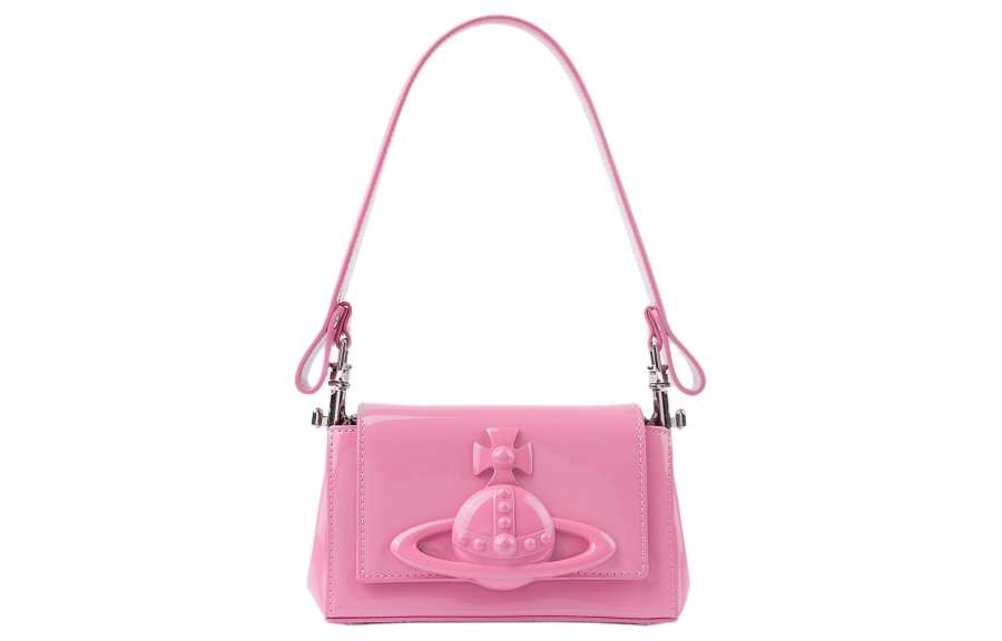 Vivienne Westwood HAZEL Calfskin Portable Crossbody Bag, Shoulder Bag Regular Women's Pink