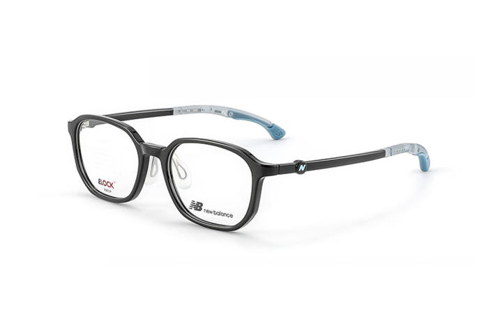 New Balance New Balance TR/Memory Plastic Irregular Shape Eyeglass Frames Kids' Black