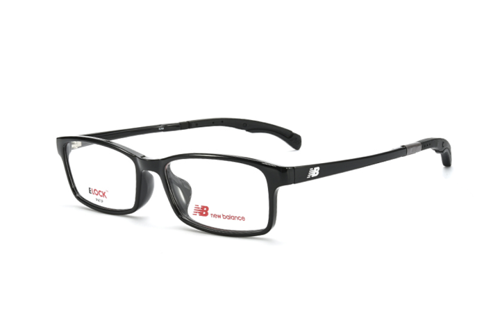 New Balance New Balance TR/Memory Plastic Irregular Shape Eyeglass Frames Unisex Black