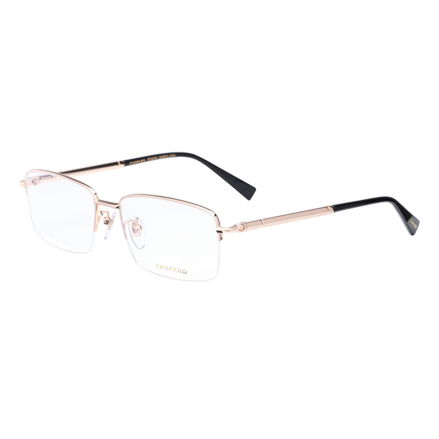 Chopard CHOPARD Pure Titanium Plate Leg Warmer Square Eyeglass Frames Men's