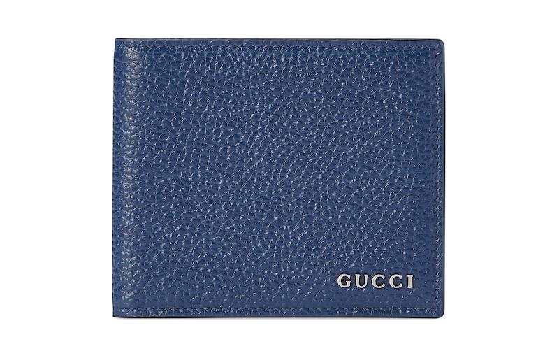 GUCCI GUCCI Leather Wallet Men's Blue