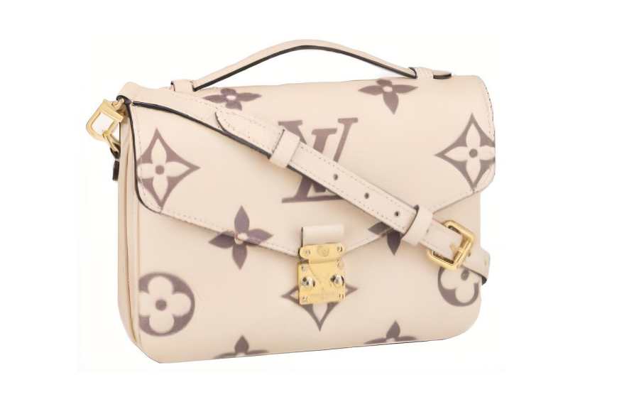 LOUIS VUITTON Pochette Metis Cow Leather Messenger Bag, Portable One Shoulder Handbag Regular Women's Ecru