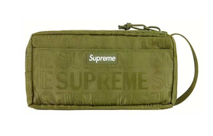 Supreme Supreme SS19 Nylon Storage Bag, Toiletry Bag Unisex Olive Green