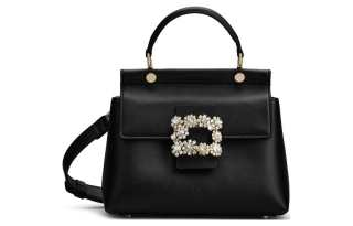 Roger Vivier Leather Shoulder Bag, Crossbody Bag, Handbag Women's Black