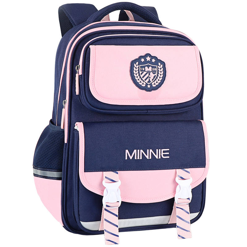 Disney Mickey Mouse Fabric Minnie Elementary School Student Backpack Regular Kids' Navy Pink/Navy Green/Gray Green