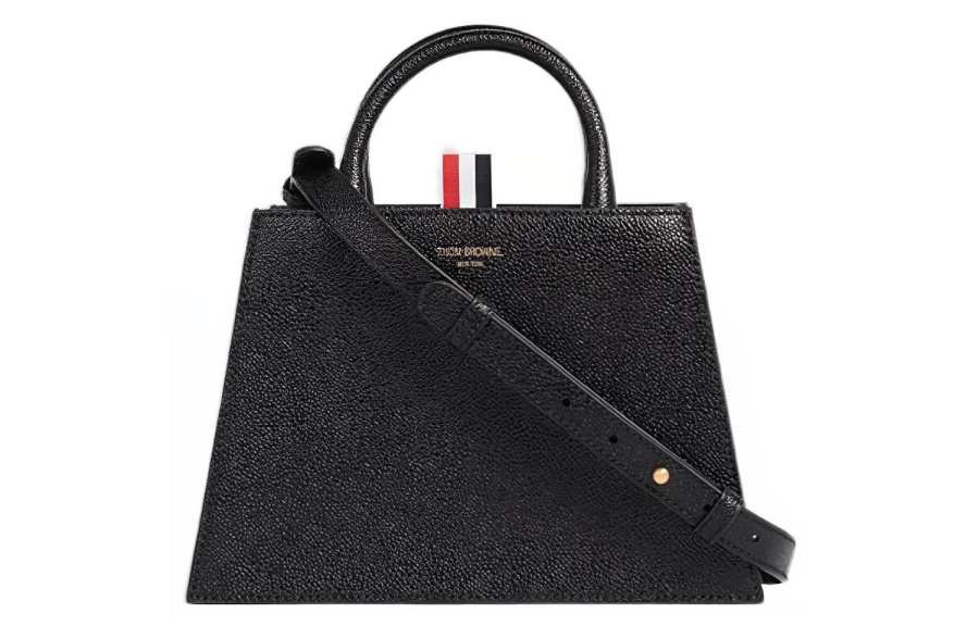 THOM BROWNE THOM BROWNE Logo Printed Top Handle Bag
