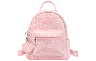 AILUXI Pu Backpack Women's Flower Delight Powder