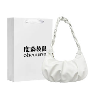 DUSENDAISHU Pu Shoulder Bag Regular Women's White/Silver/Black