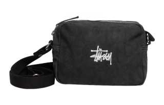 Stussy Cotton Shoulder Bag, Crossbody Bag Regular Unisex Black