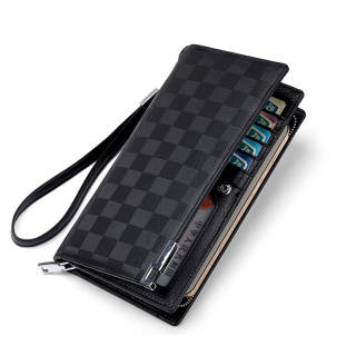 AUGTARLION Cow Leather Wallet, Wallet Men's Black
