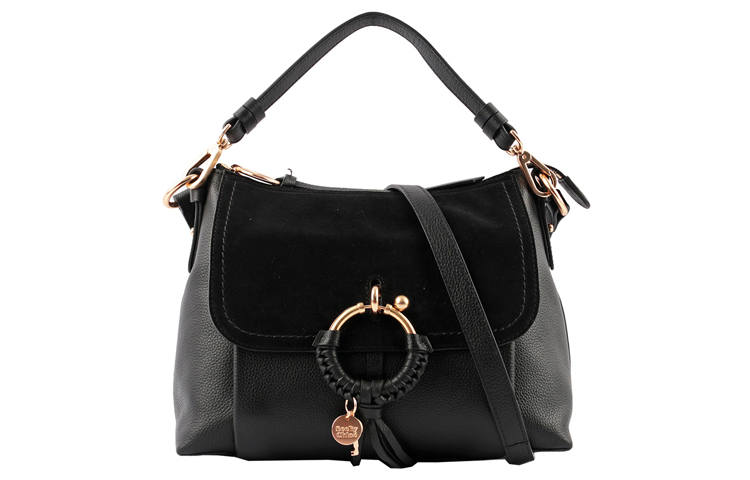 See By Chloe Suede Leather Handbag Women's Black