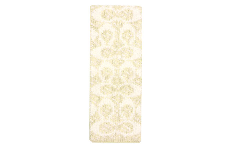 COACH COACH Wool Knit Scarves Women's Ecru