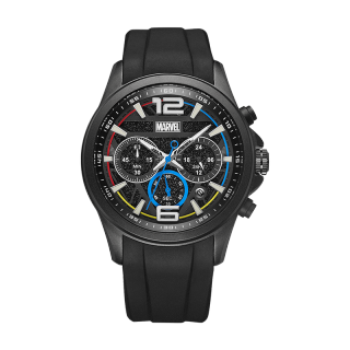 MARVEL Hero Collection Quartz Movement Silicone Strap Watch Men's Watches Black Dial M 9309B