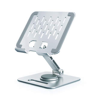 KERZY Phone Stands 360° Rotatable Carbon Steel Foldable Portable Height Adjustable Flat Stand