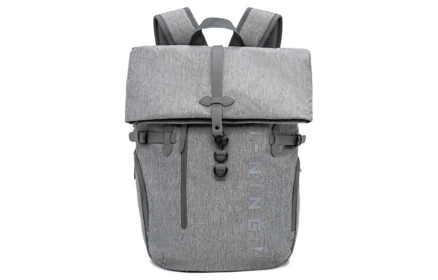 Li-Ning Li Ning Sports Life Collection Polyester Backpack Regular Unisex Ultimate Gray
