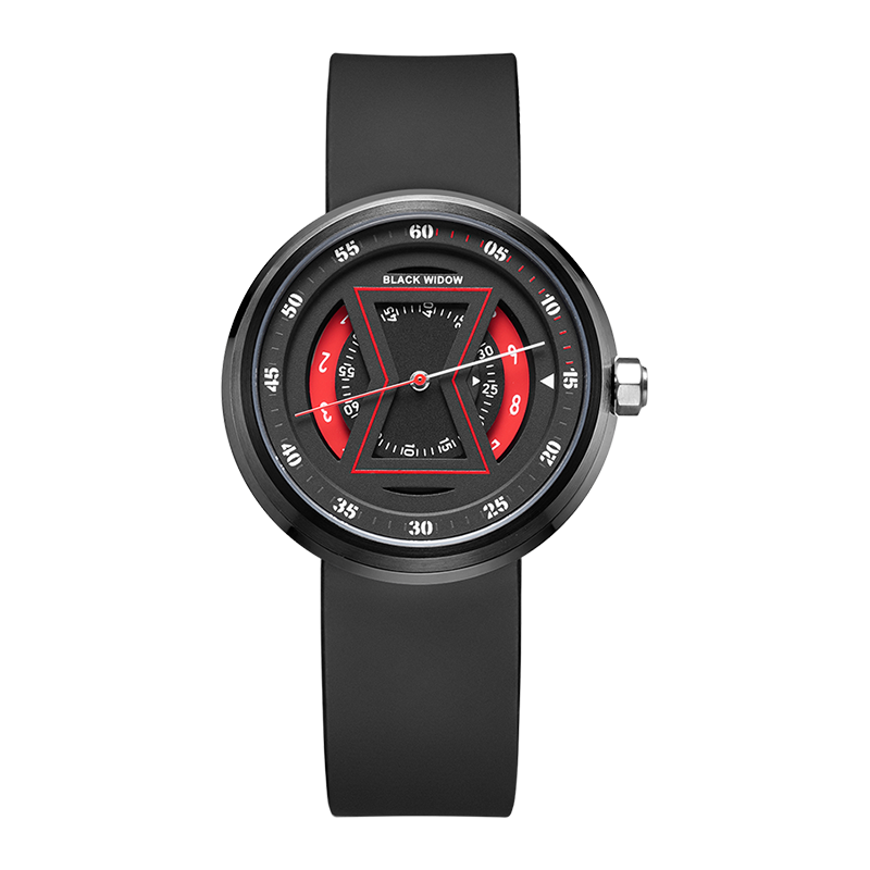 MARVEL MARVEL Hero Collection Quartz Movement Silicone Strap Watch Unisex Black Dial