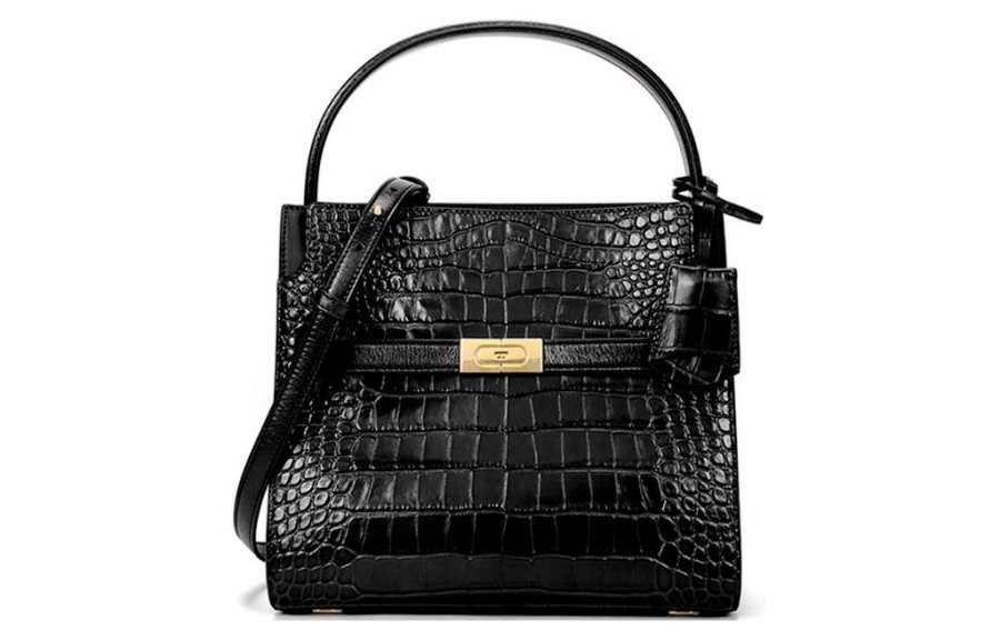 TORY BURCH Lee Radziwill Goatskin One Shoulder Handbag Small Women's Black