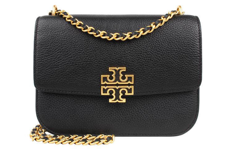 TORY BURCH Britten Cow Leather Crossbody Bag, Shoulder Bag Women's Black