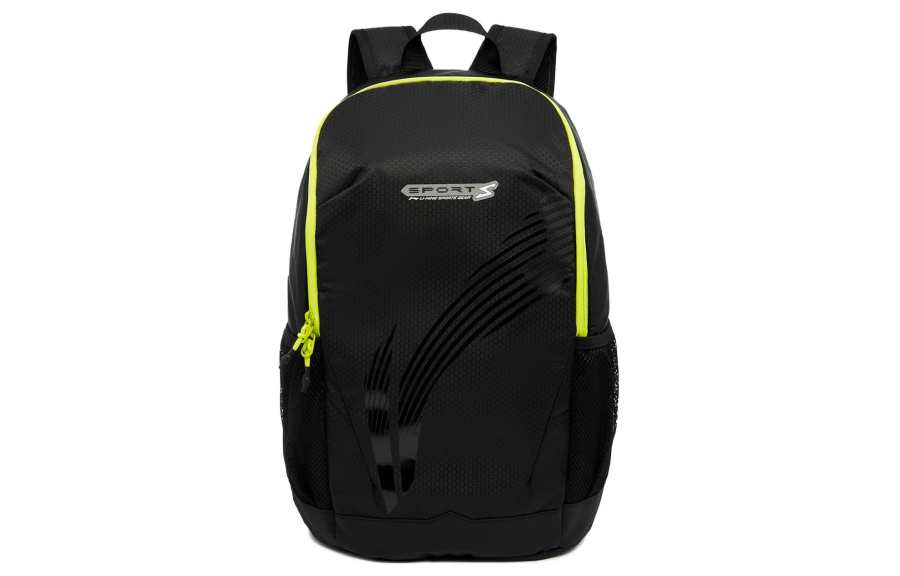 Li-Ning Li Ning Fitness Series Polyester Backpack Black & Yellow & Neon Green