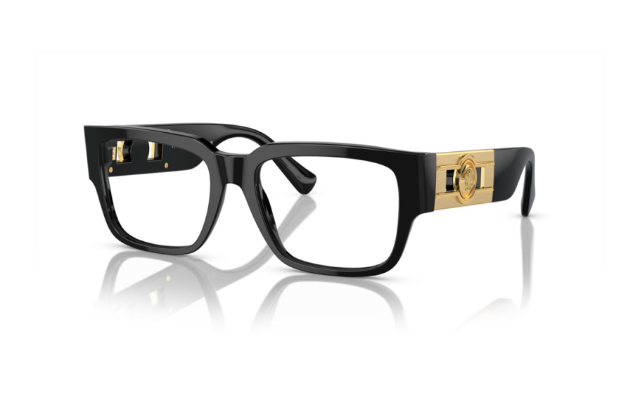 VERSACE VERSACE Metal Acetyl Rectangular Eyeglass Frames Women's Black