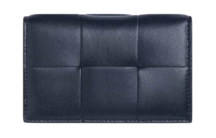 Bottega Veneta Calfskin Card Holder Men's Space & Mud