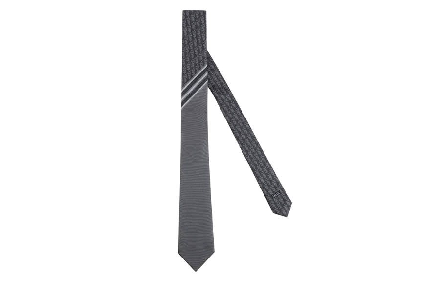 DIOR DIOR Silk Ties Men's Gray White