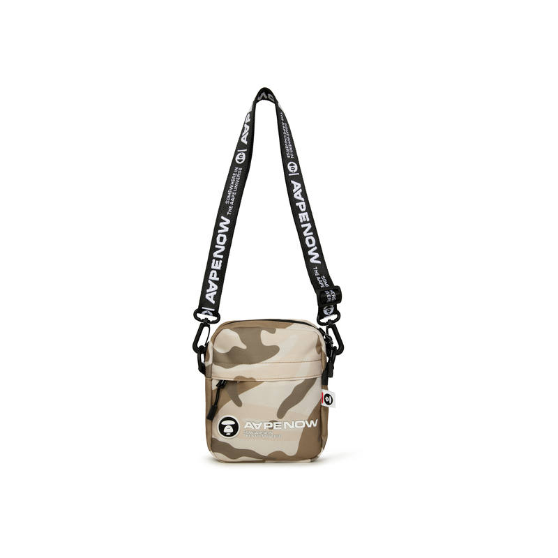 Aape Fabric, Polyester Shoulder Bag Men's Khaki/Camouflage/Green