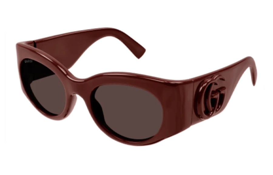 GUCCI GUCCI Plastic Oval Sunglasses Men's Red