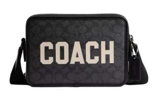COACH Charter Coated Canvas Crossbody Bags Medium Women's Multiple Charcoals