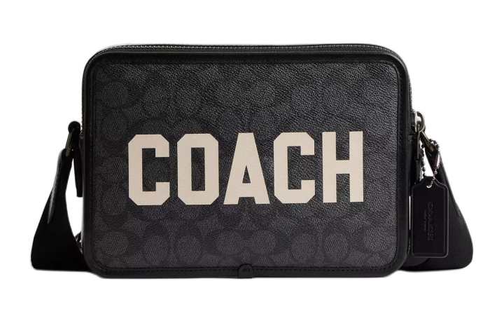 COACH COACH Charter Coated Canvas Crossbody Bags Medium Women's Multiple Charcoals