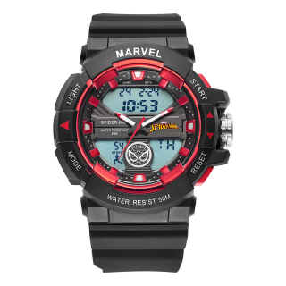 MARVEL Hero Collection Electronic Movement Rubber Strap Watch Men's Watches Black Dial MV 81109B2