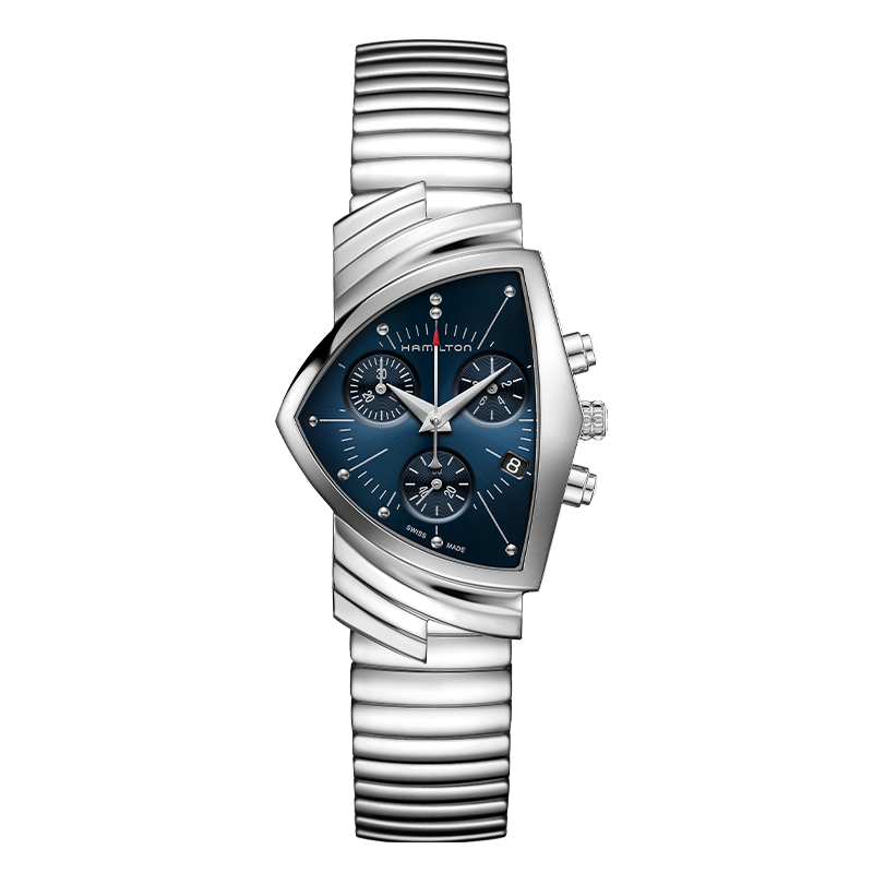 HAMILTON Adventure Collection Quartz Movement Unisex Watch Blue Dial Stainless Steel Watchband
