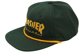 Thrasher Cotton Baseball Caps Unisex Green