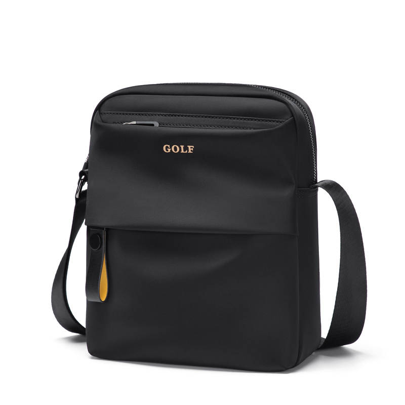 GOLF Oxford Fabric Crossbody Bag For Men Medium Men's Black/Raven Gray/Dark Sapphire