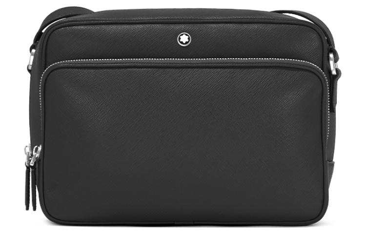 MONTBLANC Leather Messenger Bag, Shoulder Bag, Crossbody Bag Men's Classic Black