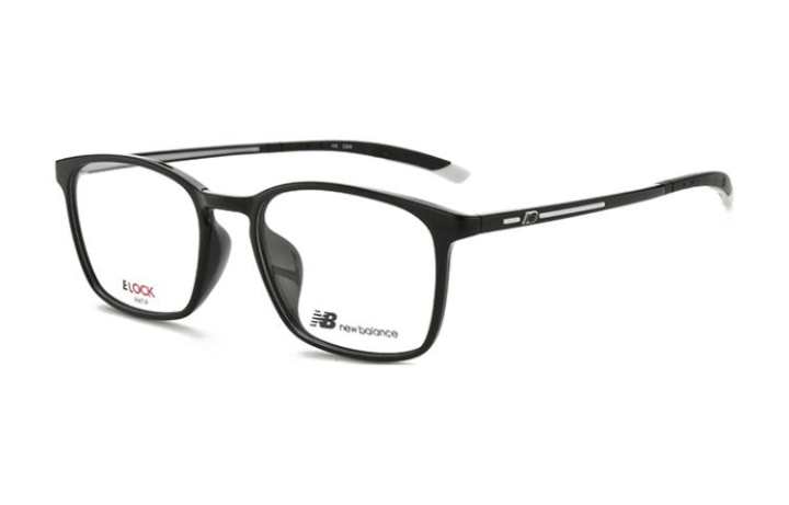New Balance New Balance TR/Memory Plastic Irregular Shape Eyeglass Frames Unisex Black