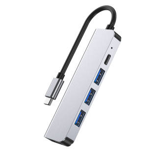 KERZY 4K Converter Adapter Type C To HDMI+USB 3.0 * 1+USB 2.0 * 2+PD Power Port Docking Stations B15GY 5 in 1