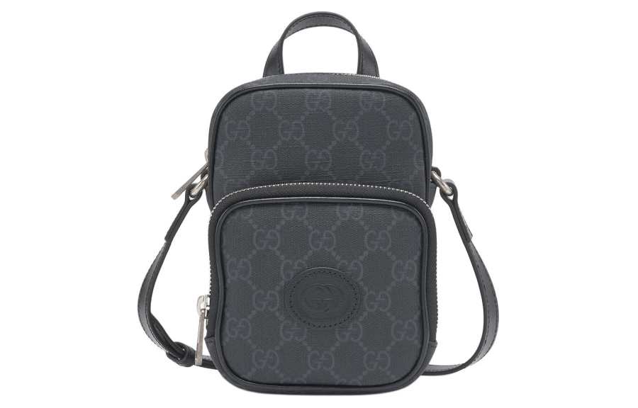 GUCCI GG Retro Series Crossbody Bag Men Black