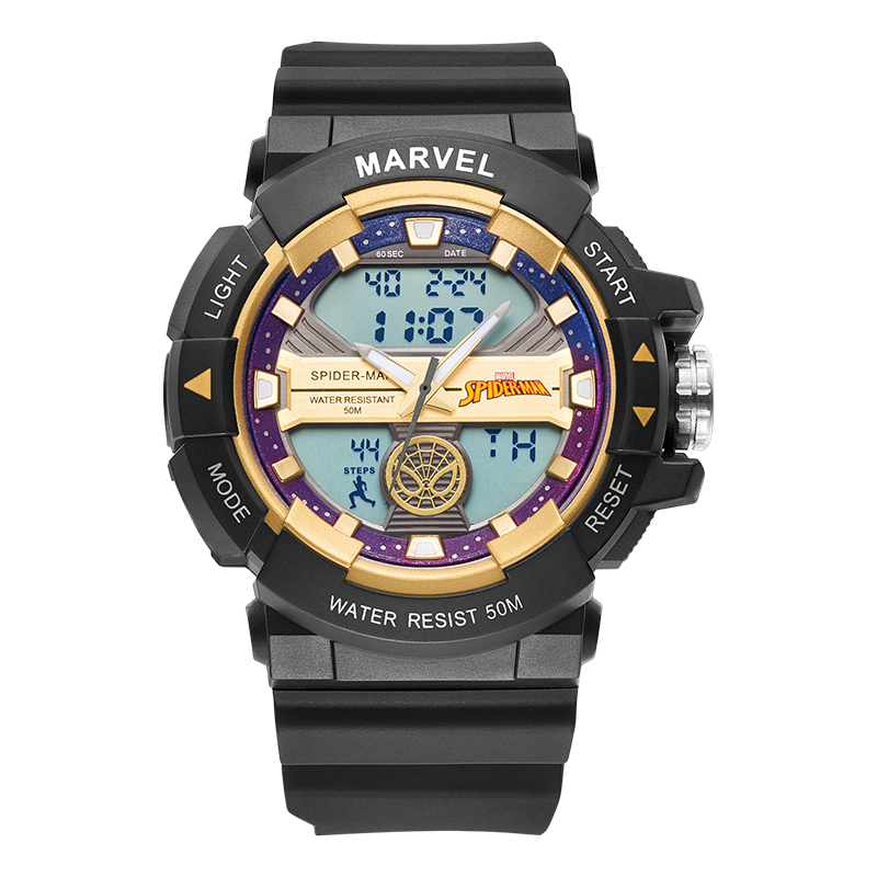 MARVEL MARVEL Hero Collection Electronic Movement TPU Strap Watch Men's Watches Gold Dial MV 81109B1