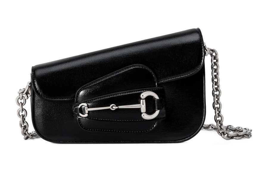 GUCCI Horsebit 1955 Leather Handbag, Shoulder Bag Mini Women's Black