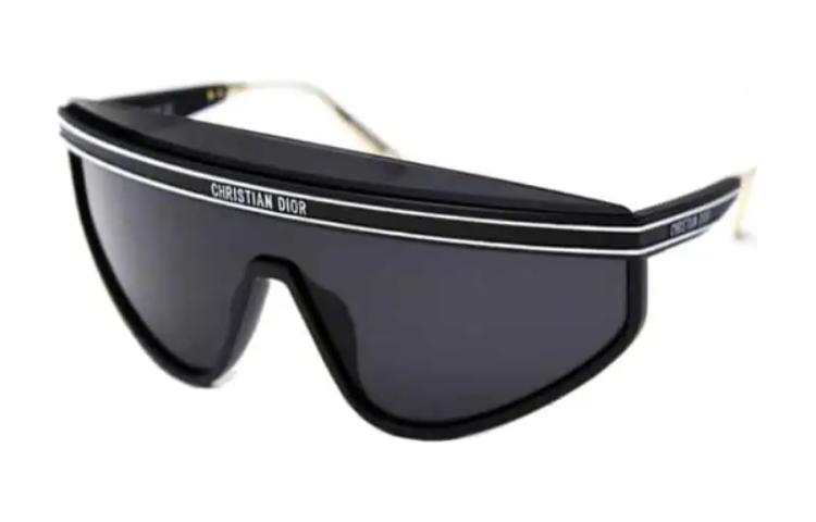 DIOR DIOR Metal Irregular Shape Sunglasses Unisex Black